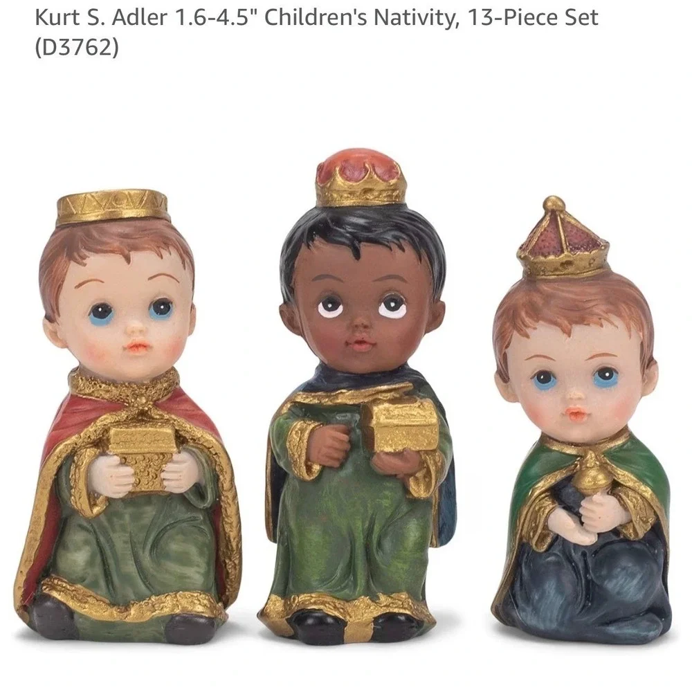 NEW Kurt S Adler‎ 13 Piece Childrens Nativity Set D3762 Multicolor Christmas